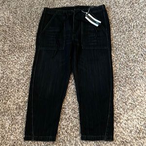 NWT Vince Black Denim Tie Waist Pants
